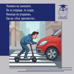 Дорожно-транспортное происшествие  с участием   лица, использующего самокат